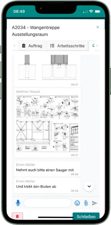 Chat für die Dokumentation & Kommunikation