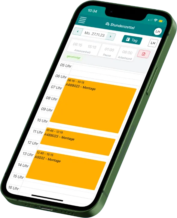 Zeiterfassung für Handwerker