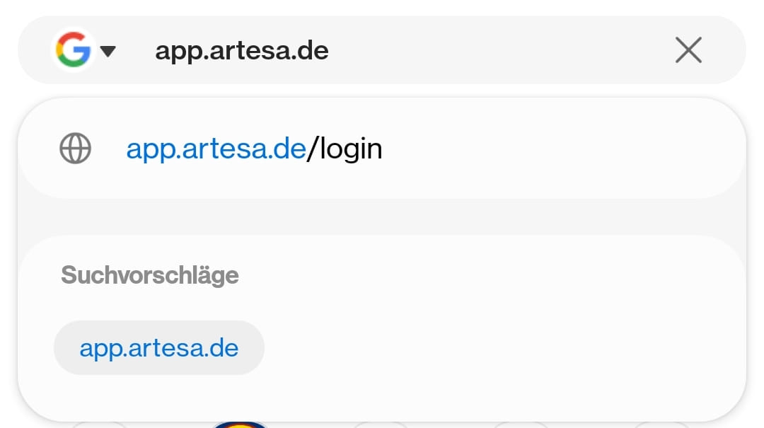 Link zur Artesa App