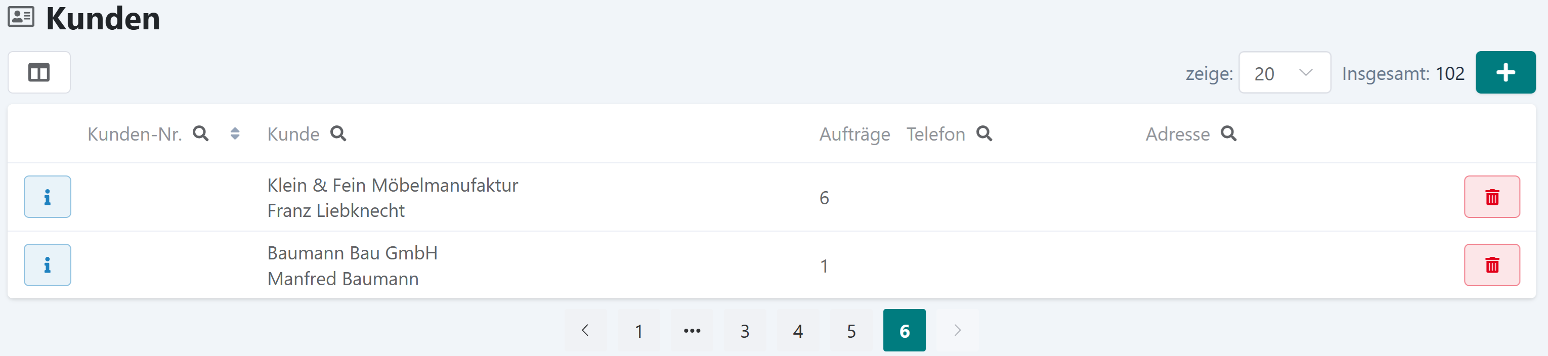 Kundenliste